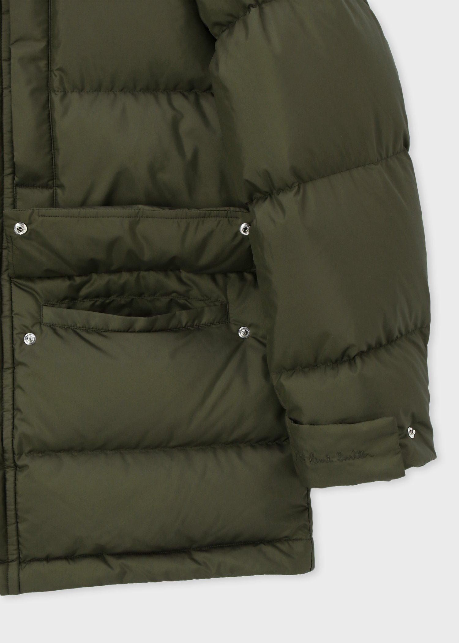 スポーツストライプ フーデッド中綿ブルゾン