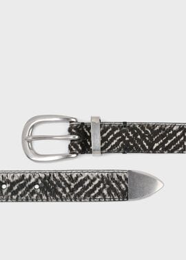 ヘリンボーン レザーベルト