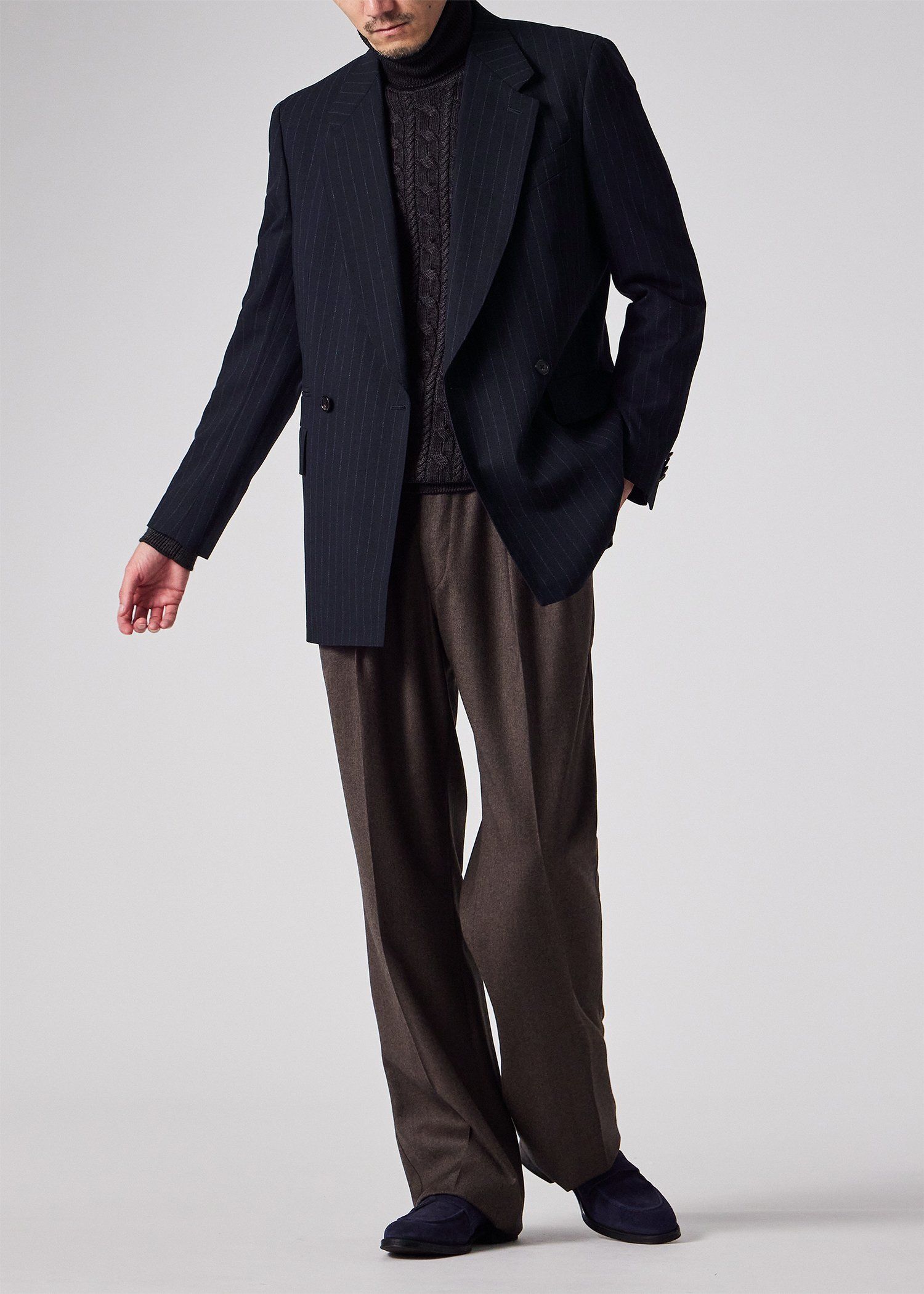 美品 ポールスミス　ダブルブレスト セットアップ スーツ　濃紺 ストライプ　Ｌ ポールスミス スーツ ストライプ Paul Smith ストライプスーツ M