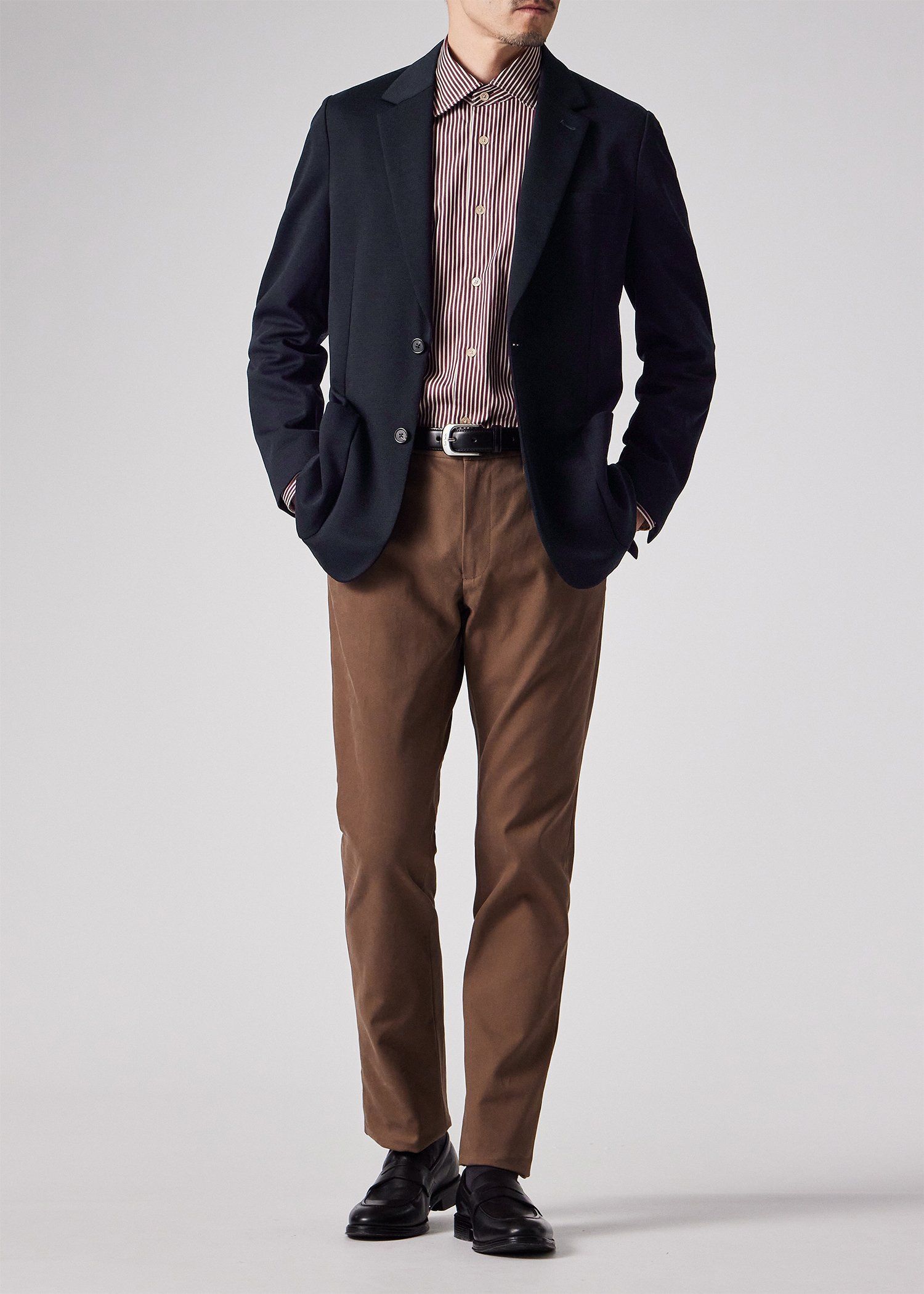 ストレッチジャージ シングル2Bジャケット（ネイビー） ｜ポール・スミス