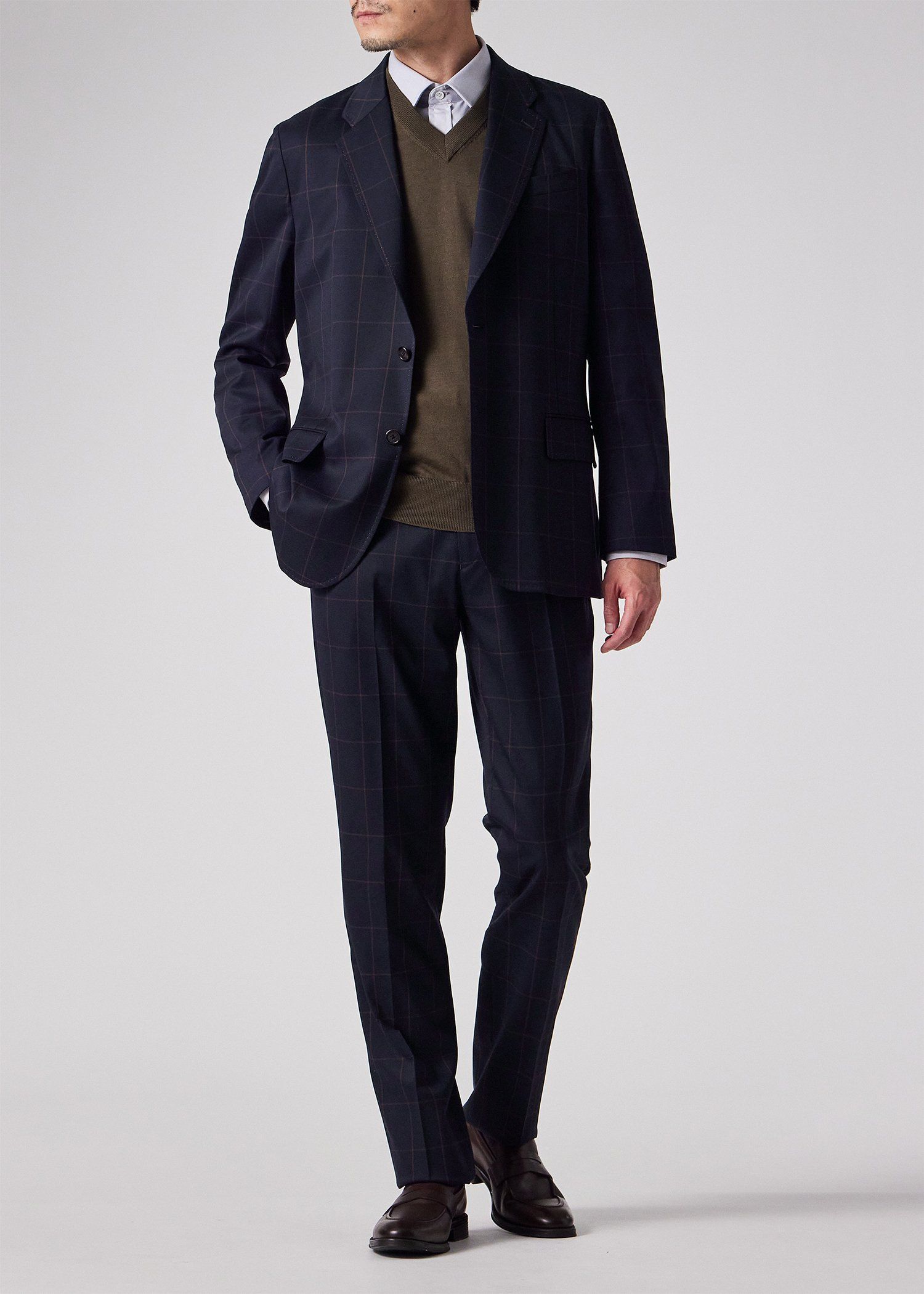 【美品】ポールスミス リネンジャケット　ネイビー コットンリネン スラブ カバーオール ｜ポール・スミス