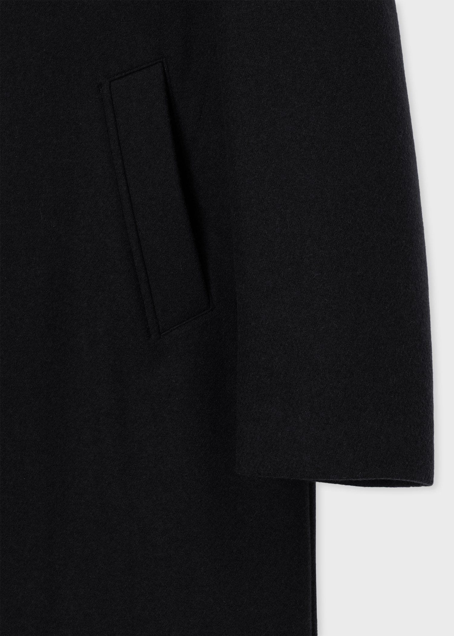 ブラッシュドメルトンツイル チェスターコート（ブラック） ｜ポール