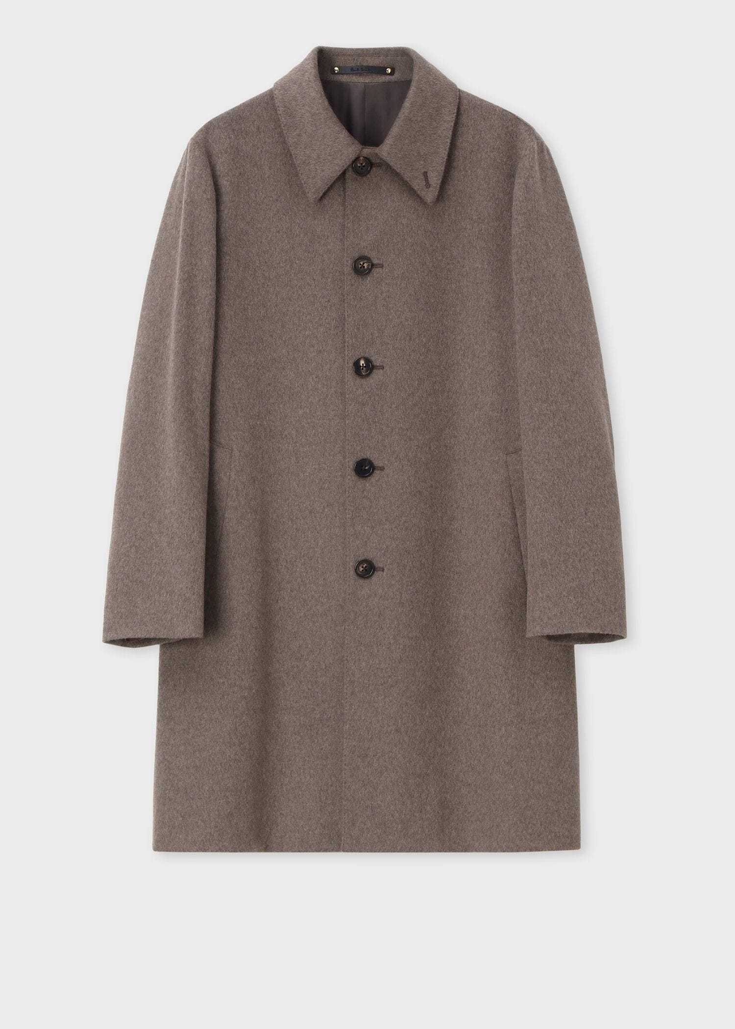 カシミヤビーバー ステンカラーコート（サンドブラウン） ｜ポール・スミス