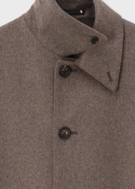 カシミヤビーバー ステンカラーコート（サンドブラウン） ｜ポール・スミス