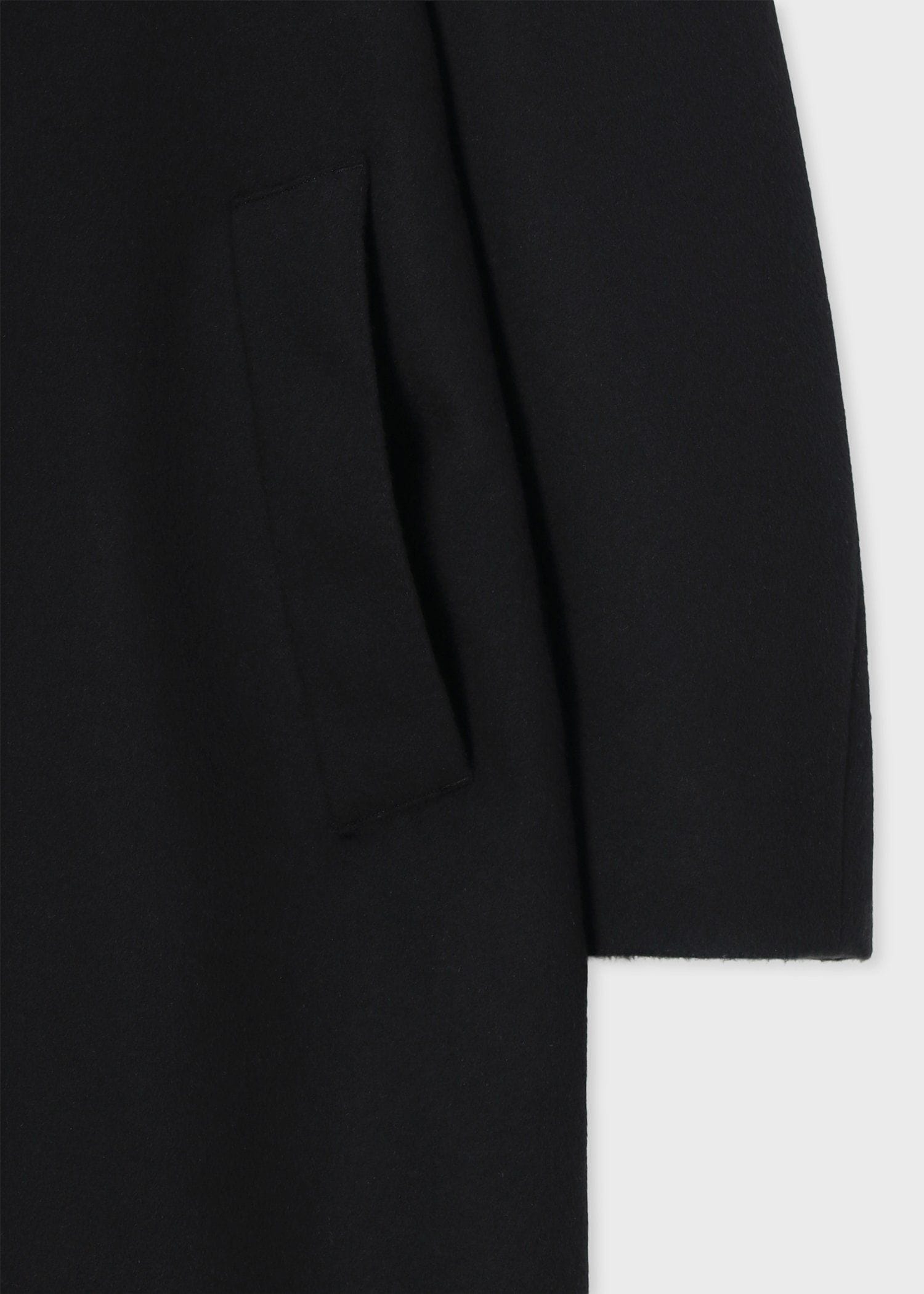 カシミヤビーバー ステンカラーコート（ブラック） ｜ポール・スミス