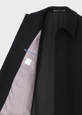 カシミヤビーバー ステンカラーコート（ブラック） ｜ポール・スミス