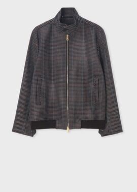 クラシックチェック スタンドカラーブルゾン