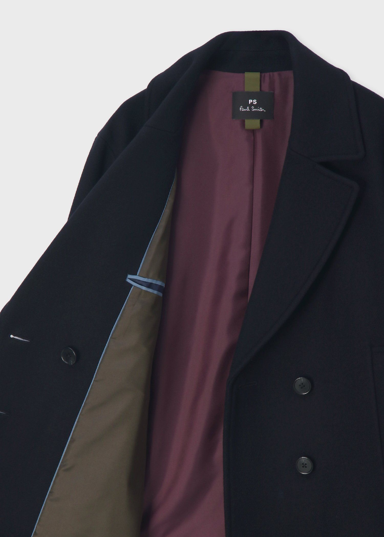 ウィメンズ ウールカルゼ ショート ピーコート（ネイビー） ｜ポール