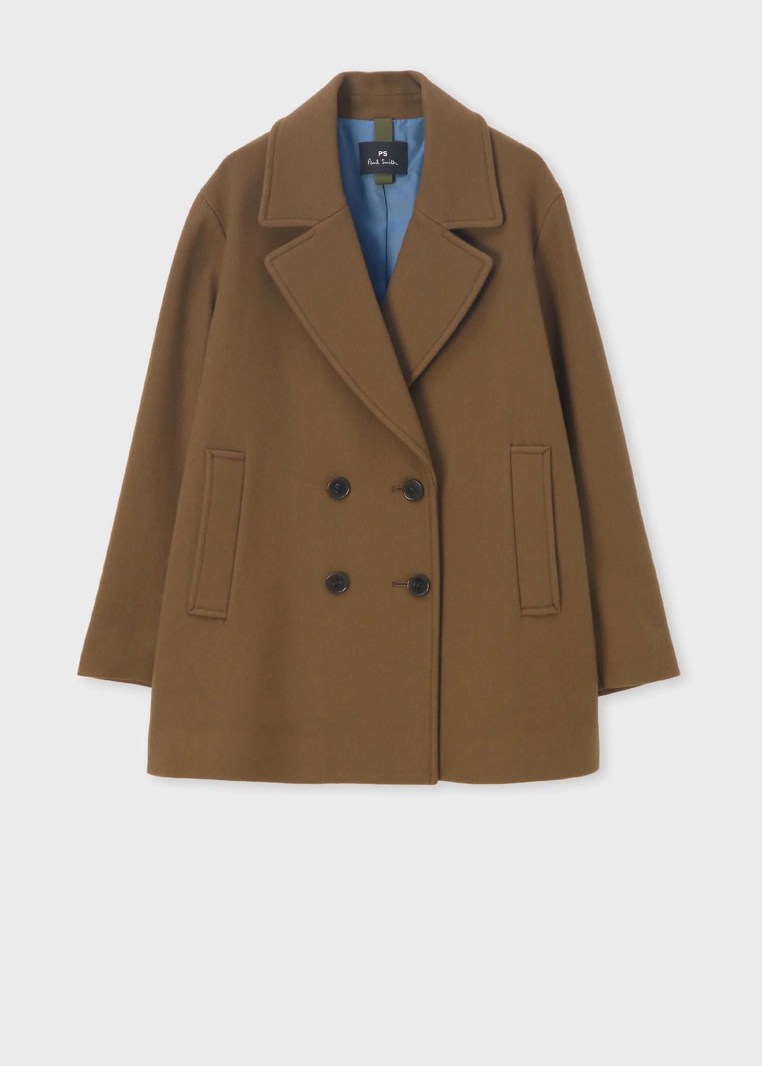 ウィメンズ ウールカルゼ ショート ピーコート（ネイビー） ｜ポール