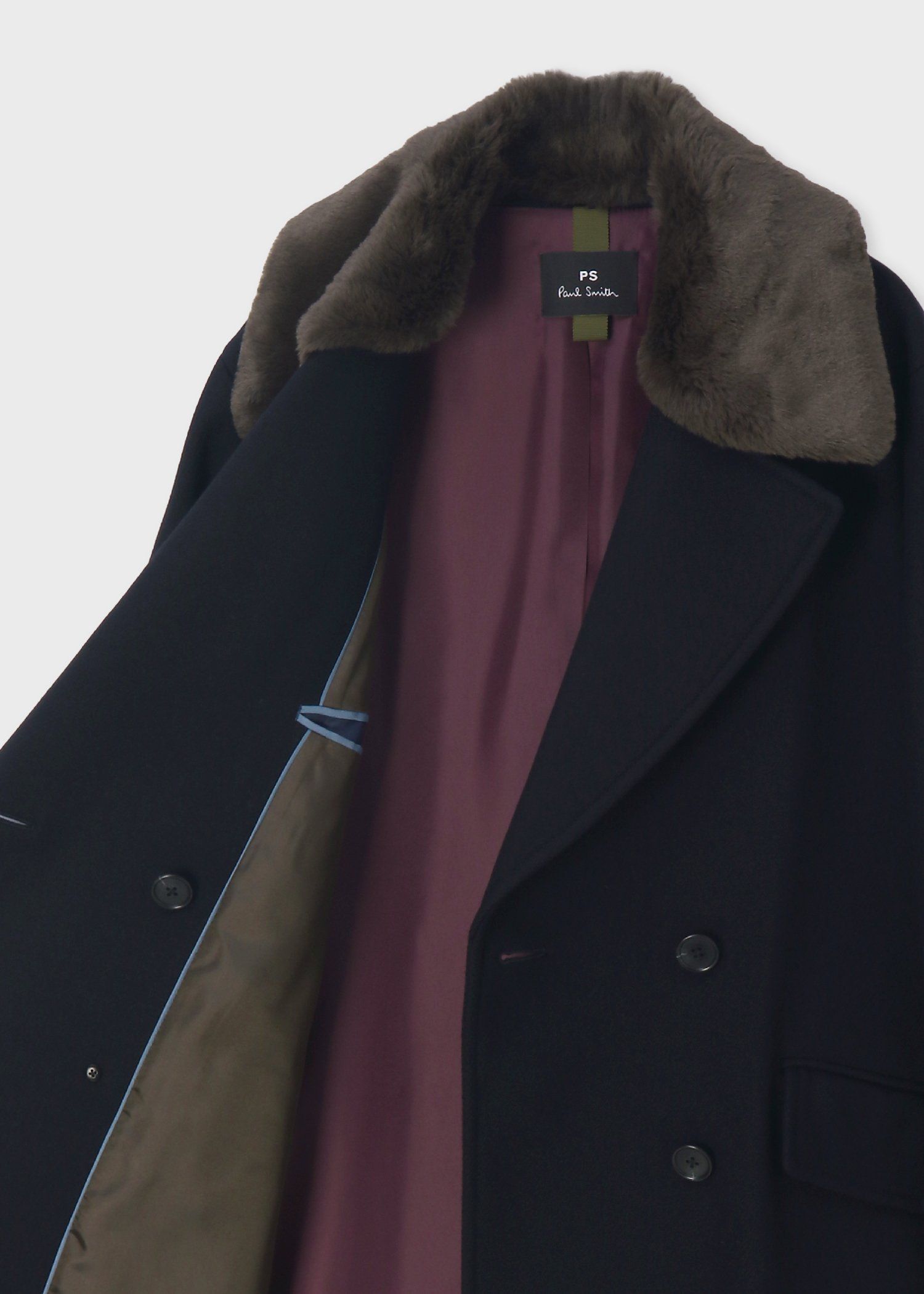 PS Paul Smithロングコート ウィメンズ ウールカルゼ ロングコート（ネイビー） ｜ポール・スミス