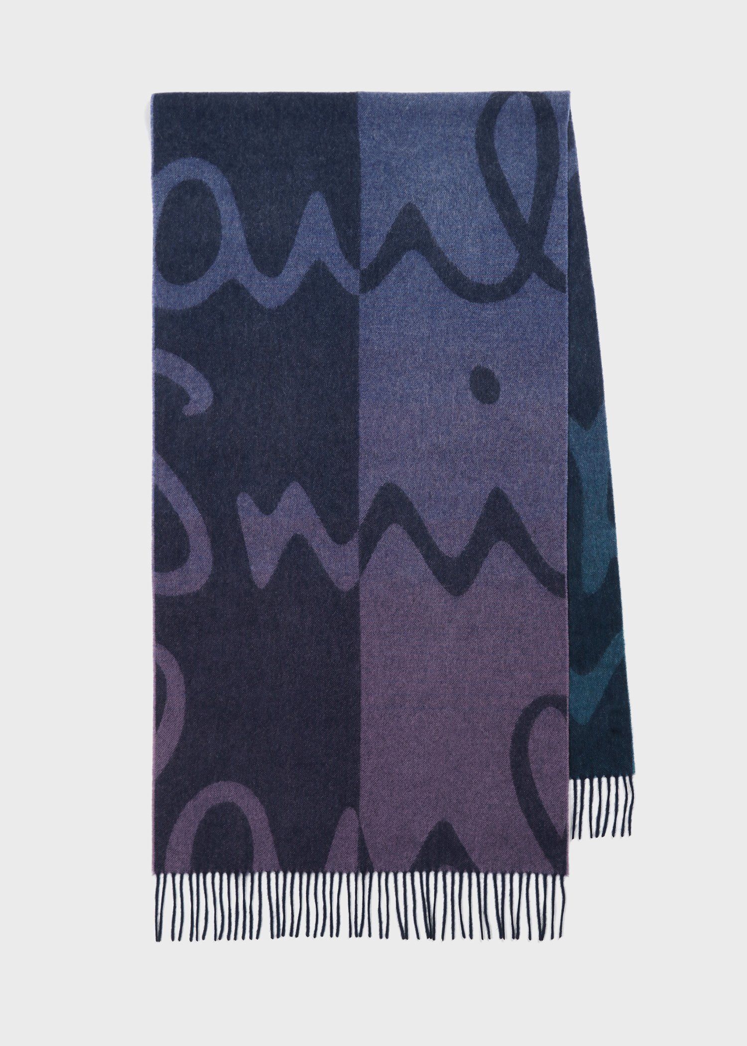 ウィメンズ グラデーション ロゴ マフラー（ネイビー） ｜ポール・スミス