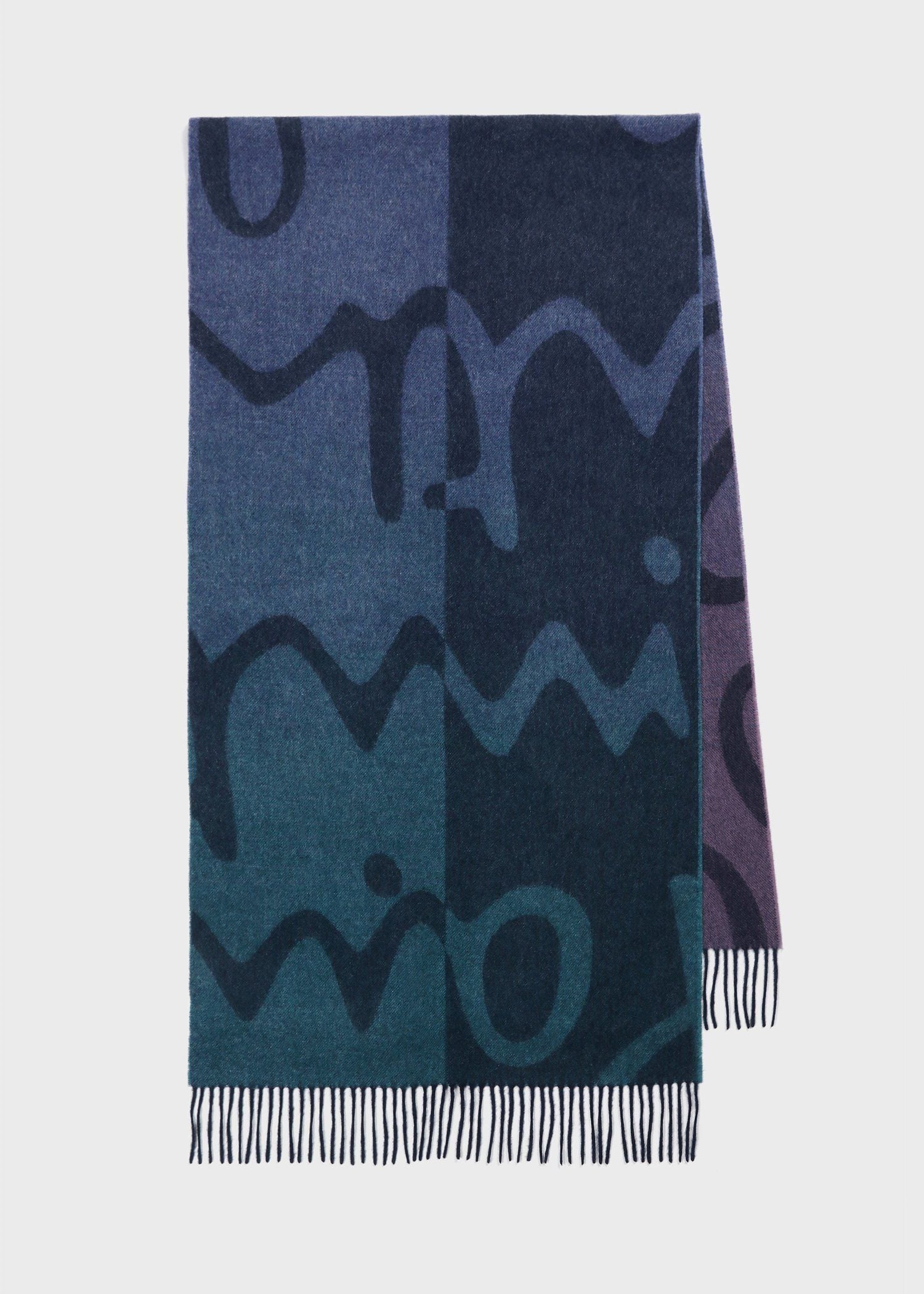 ウィメンズ グラデーション ロゴ マフラー（ネイビー） ｜ポール・スミス