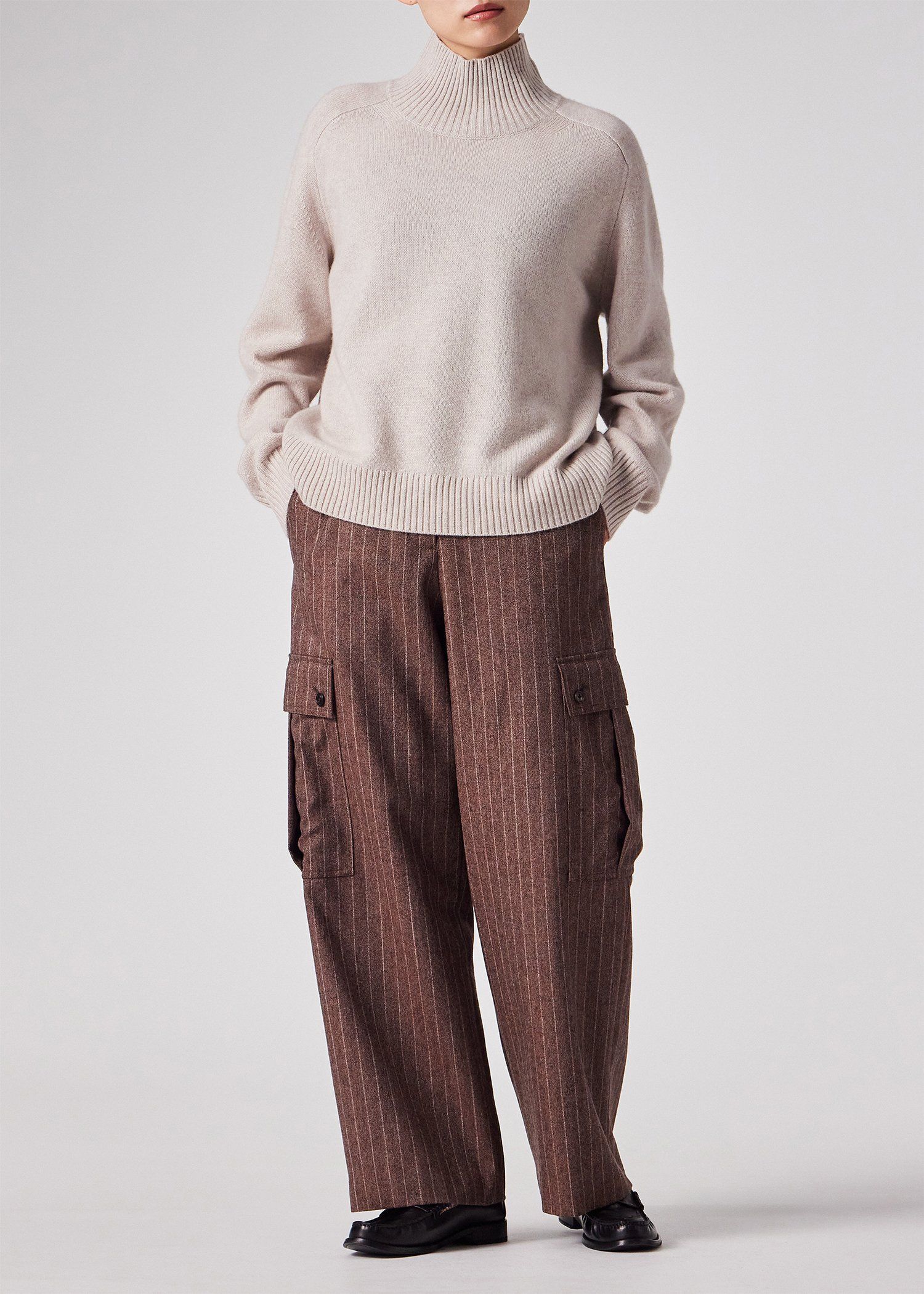 ウィメンズ インターシャ ストライプ ニット