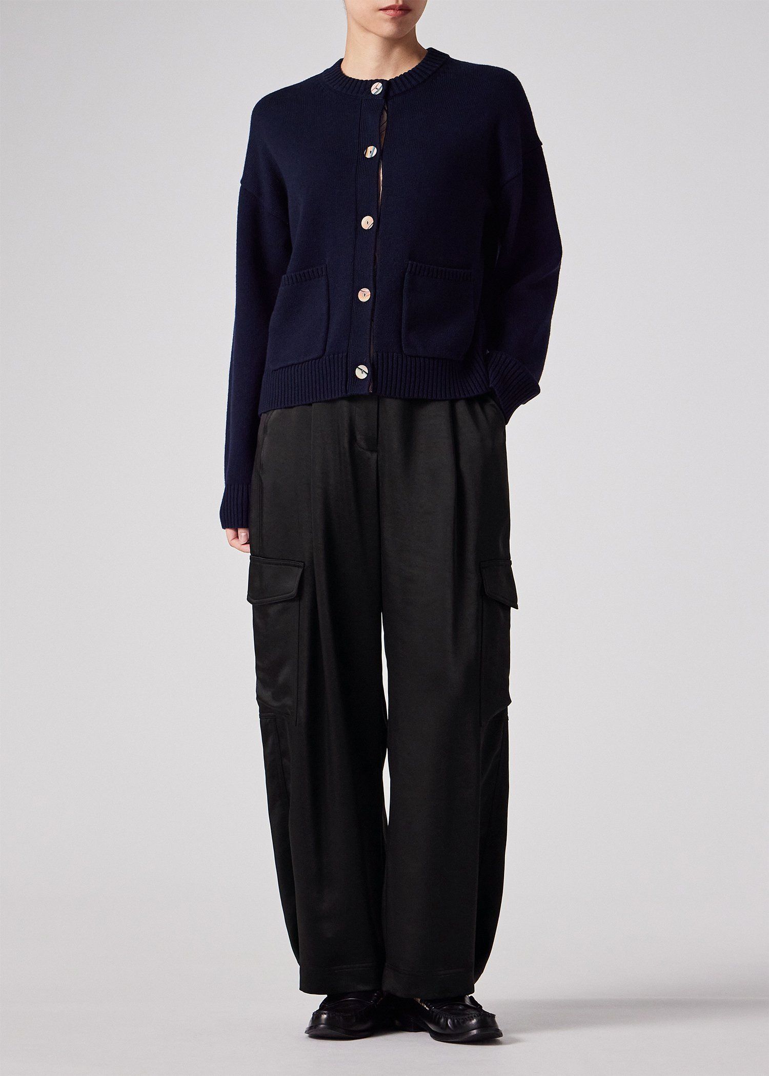 ウィメンズ サテン ミリタリー カーゴパンツ