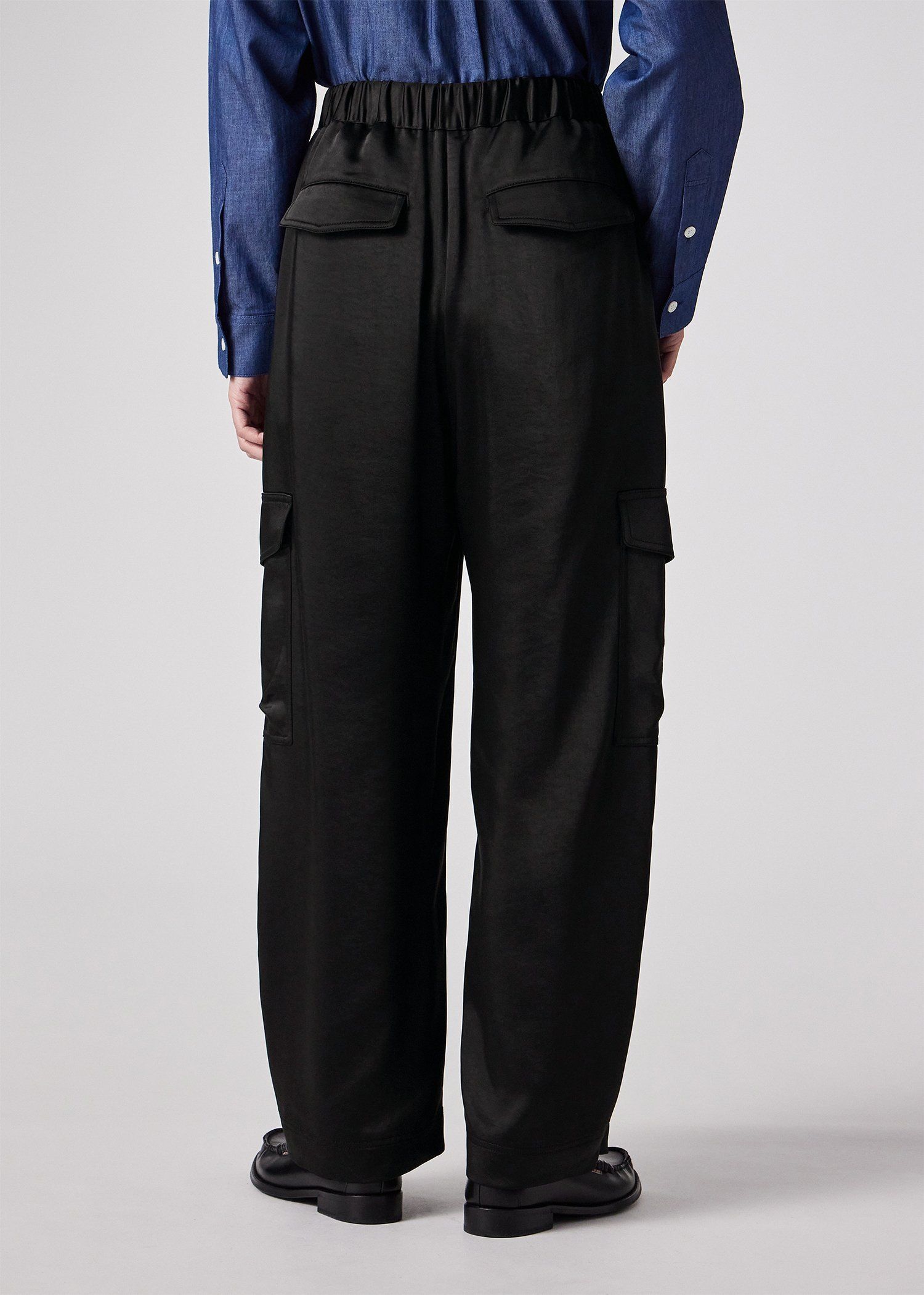 ウィメンズ サテン ミリタリー カーゴパンツ