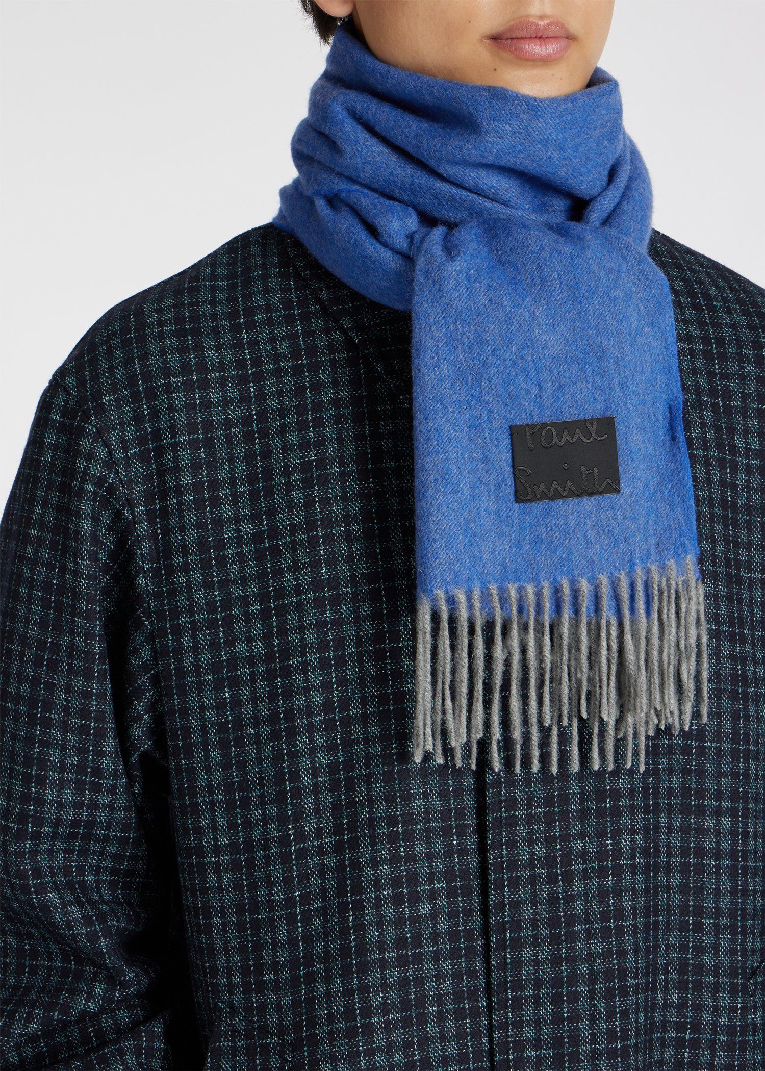 "Cropped Logo" カシミヤブレンド マフラー