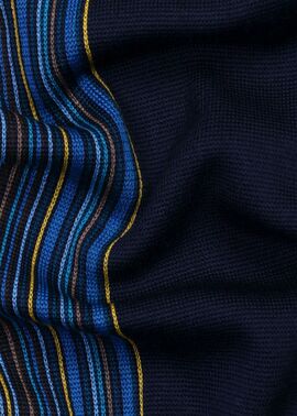 ハーフストライプ ラッセル マフラー（ネイビー） ｜ポール・スミス