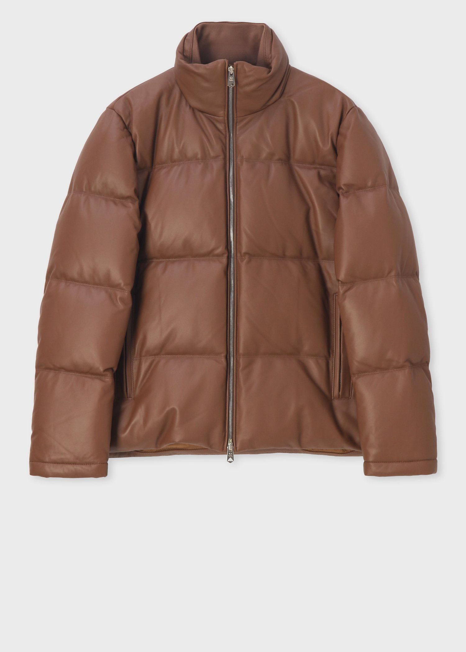 シープスキン レザーダウンジャケット（ブラウン） ｜ポール・スミス