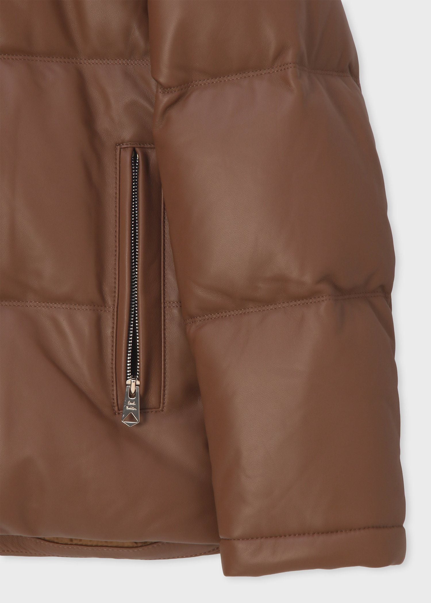 シープスキン レザーダウンジャケット（ブラウン） ｜ポール・スミス