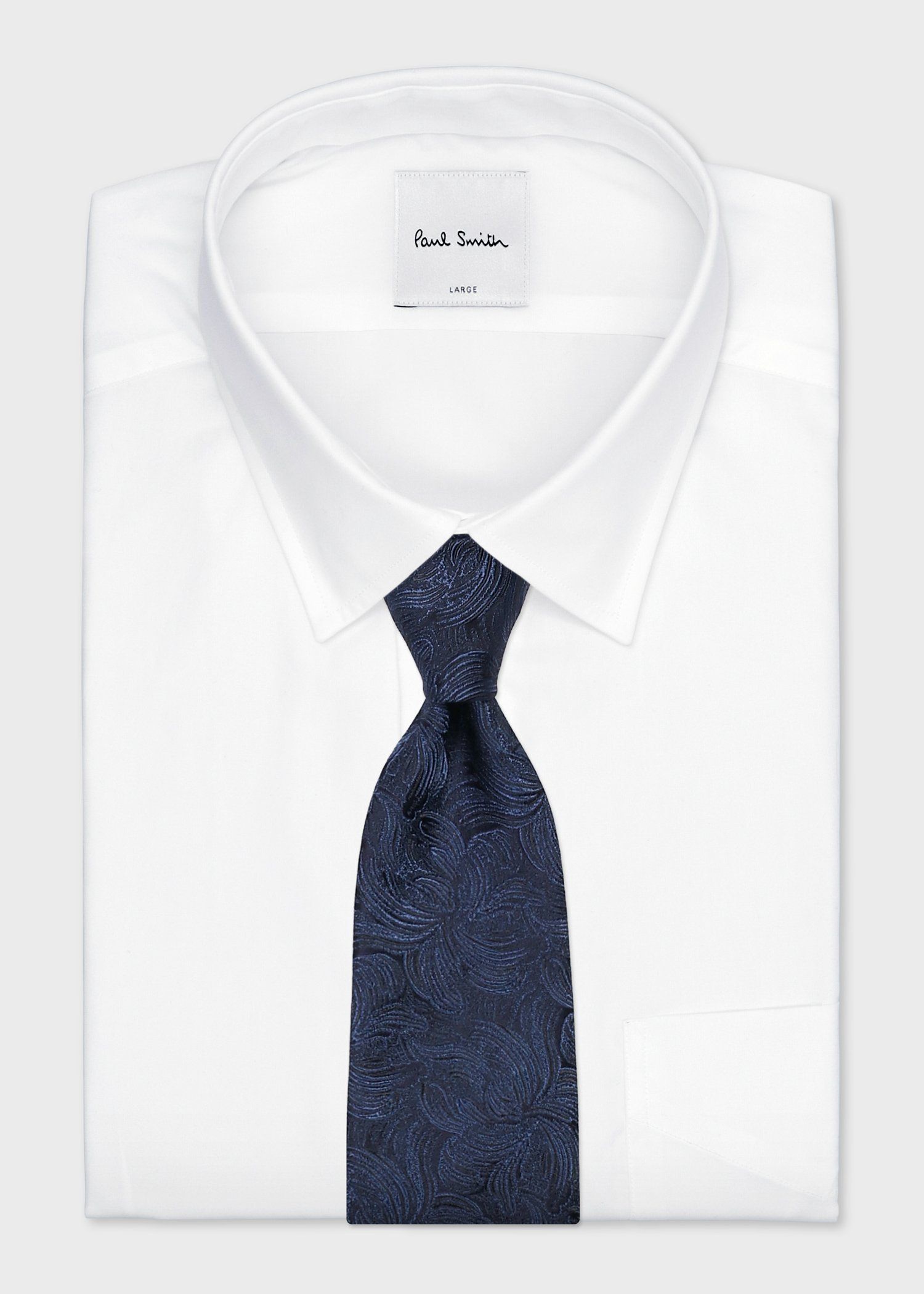 ジャカードフラワー タイ（ネイビー） ｜ポール・スミス