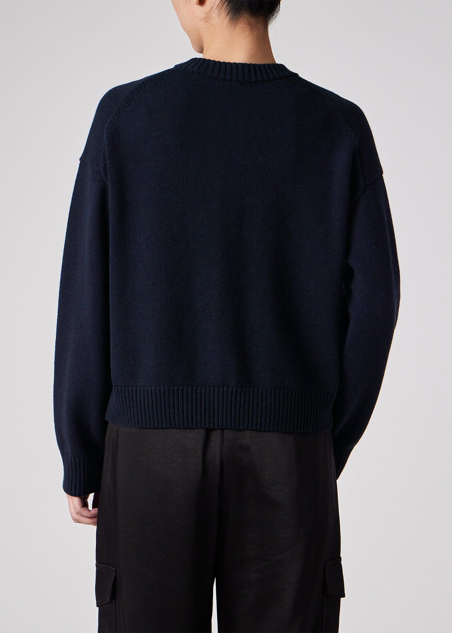 ウィメンズ スワール ボタン カーディガン（ネイビー） ｜ポール・スミス