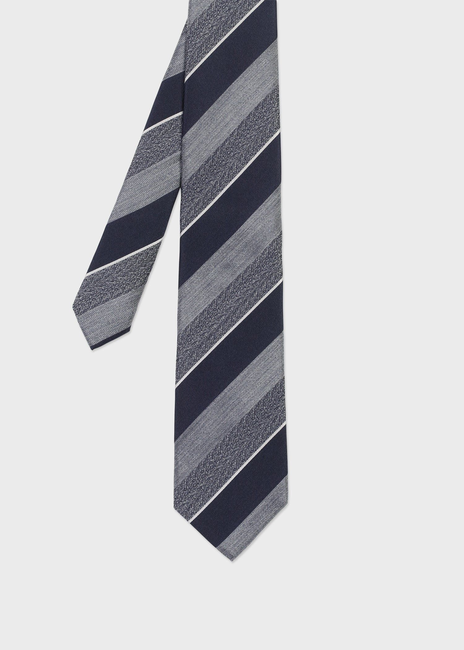 テクスチャードミックス レジメンタル タイ（ネイビー） ｜ポール・スミス