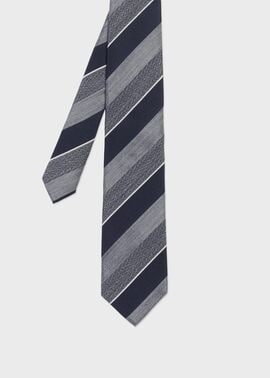 テクスチャードミックス レジメンタル タイ