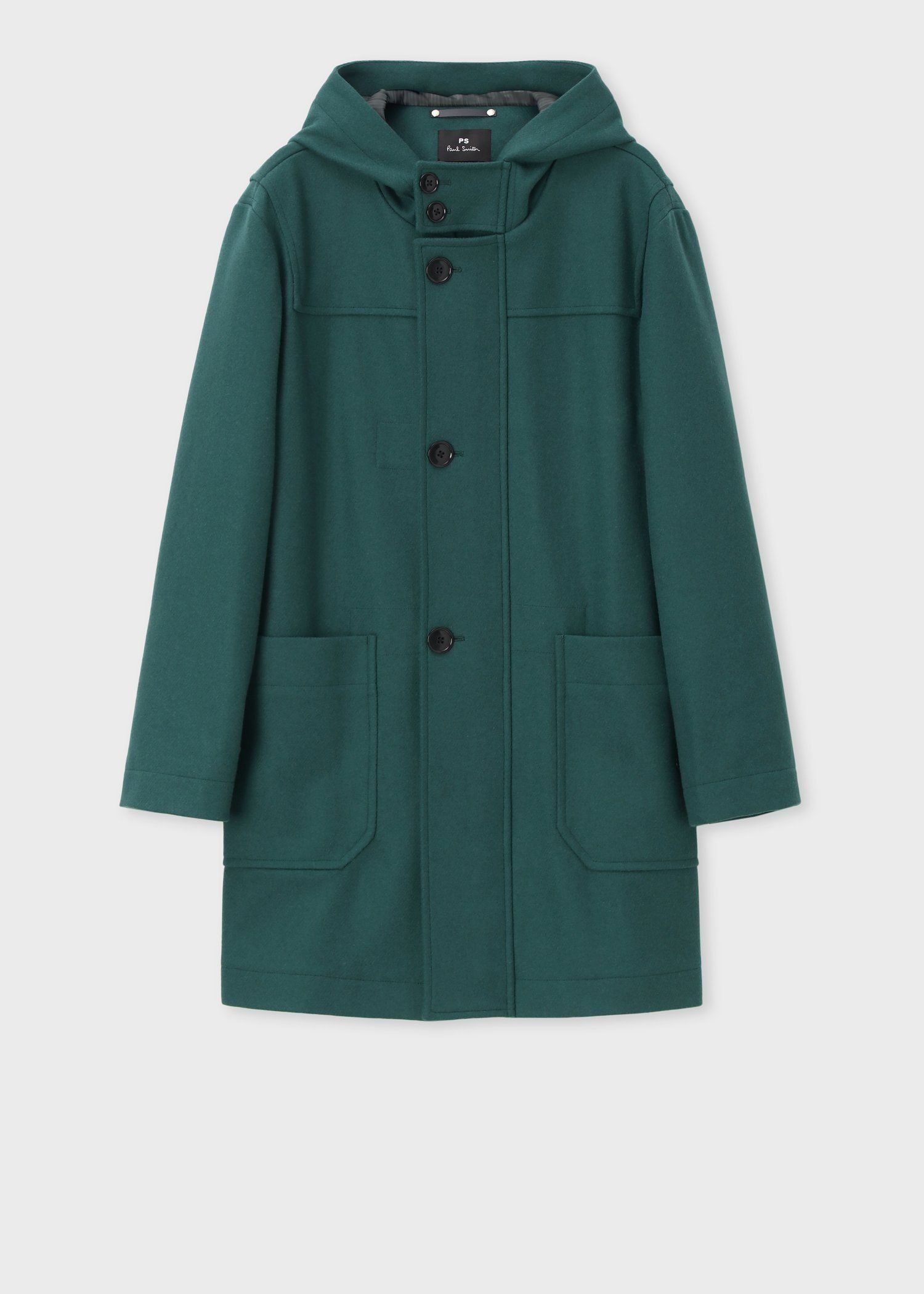 ブラッシュドメルトンツイル フーデッドコート