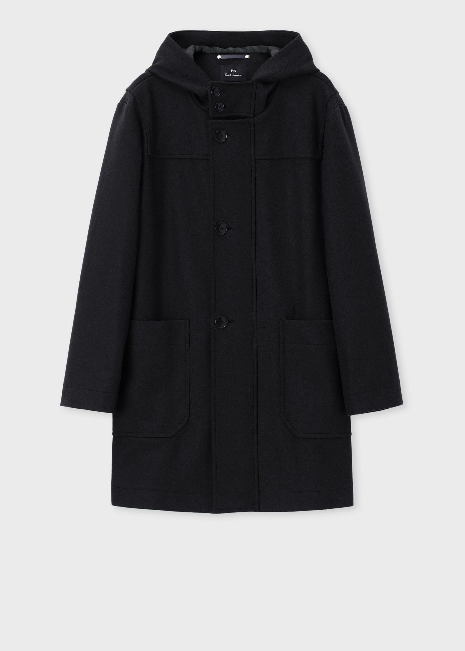 ブラッシュドメルトンツイル フーデッドコート