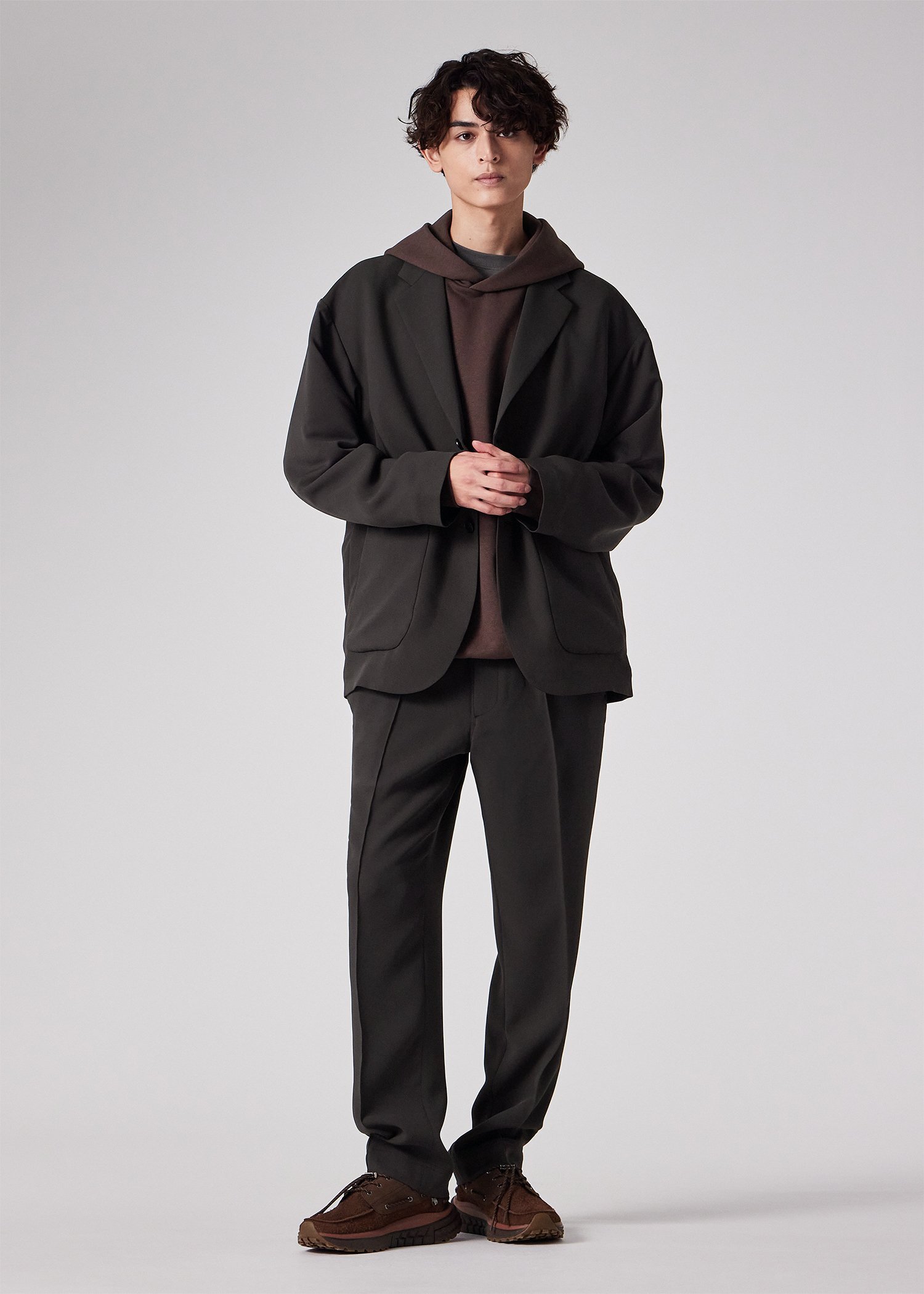 ライトドライテクスチャー 2B ジャケット（ダークグレー） ｜ポール