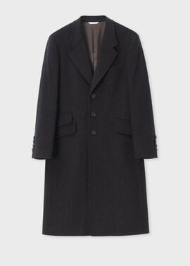 マイクロパターンカシミヤ チェスターコート