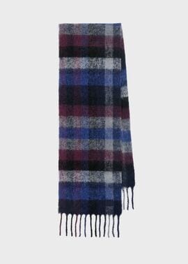 "Cropped Logo" メリノウール チェックマフラー