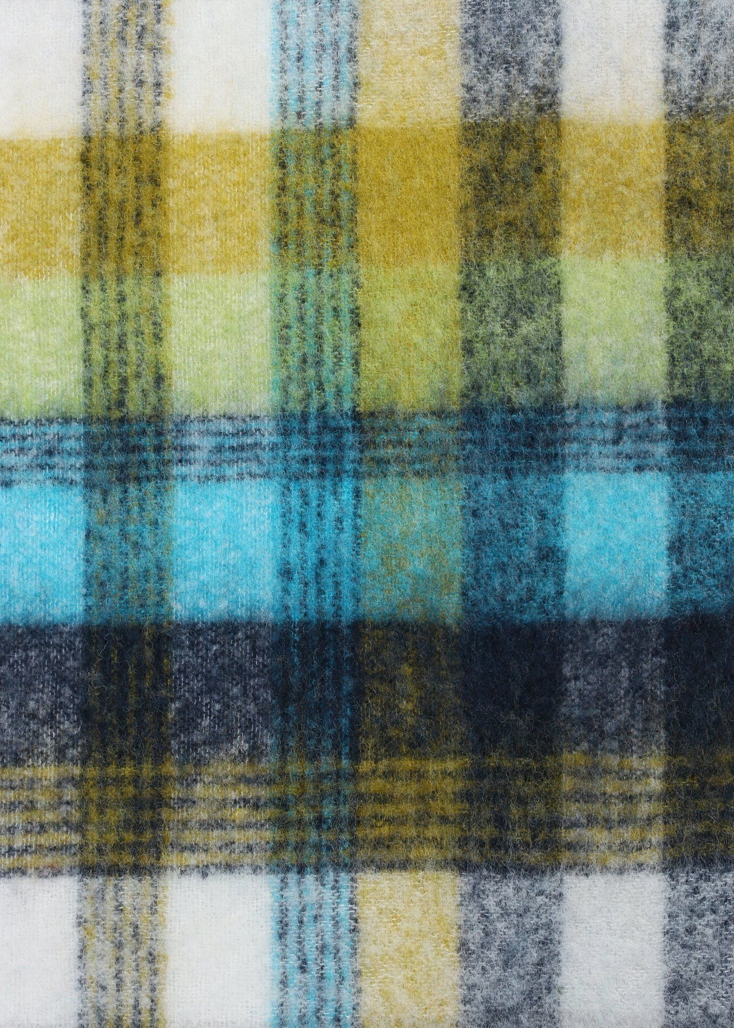 "Cropped Logo" メリノウール チェックマフラー