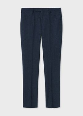 ウールシルク カラーネップツィード テーパード トラウザーズ