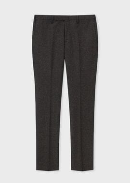 ウールシルク カラーネップツィード テーパード トラウザーズ