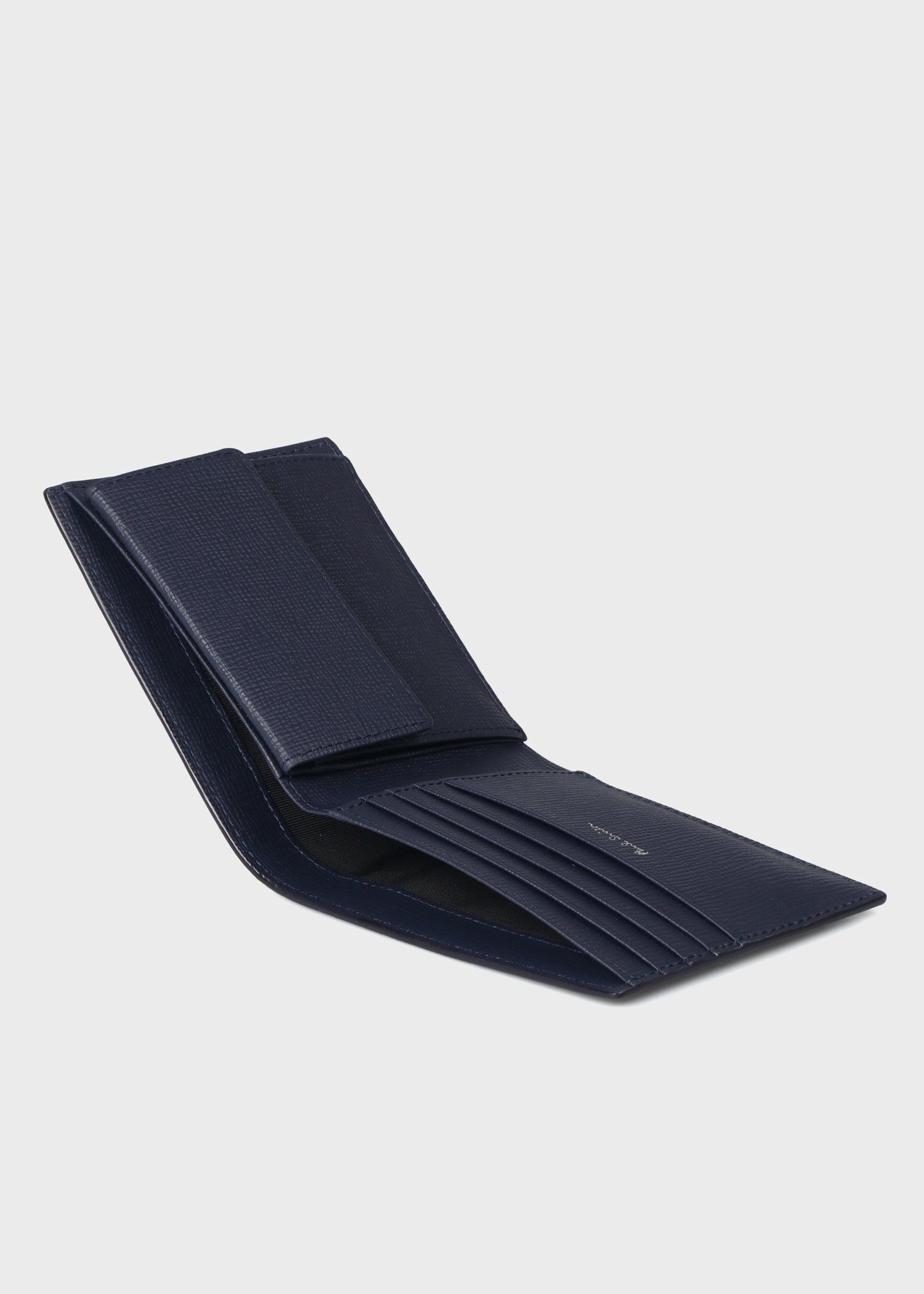 メタルクロップドロゴ 2つ折り財布（ネイビー） ｜ポール・スミス