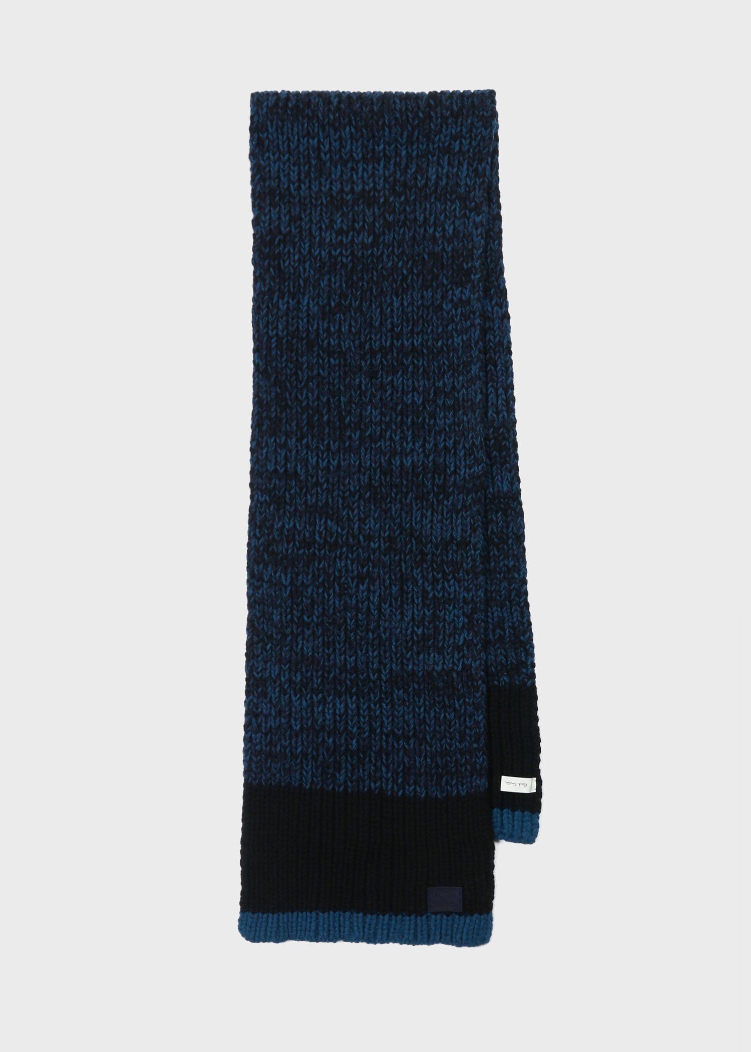 ツイストヤーン ブロックストライプ マフラー