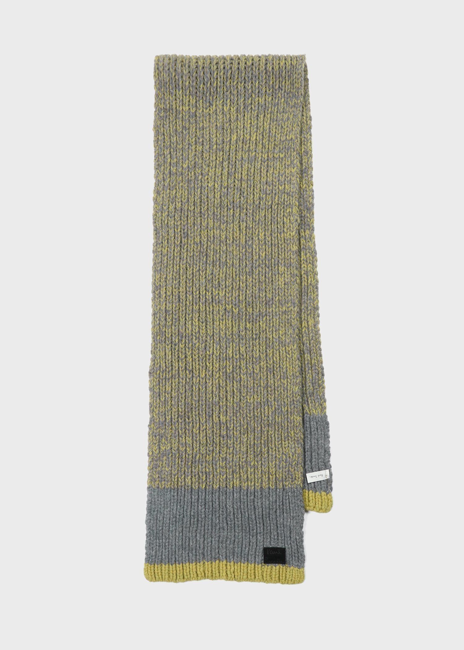 ツイストヤーン ブロックストライプ マフラー