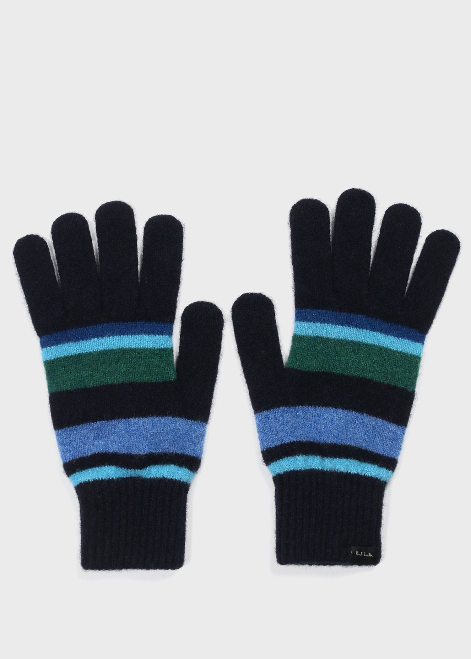 カラフルボーダー ニット グローブ