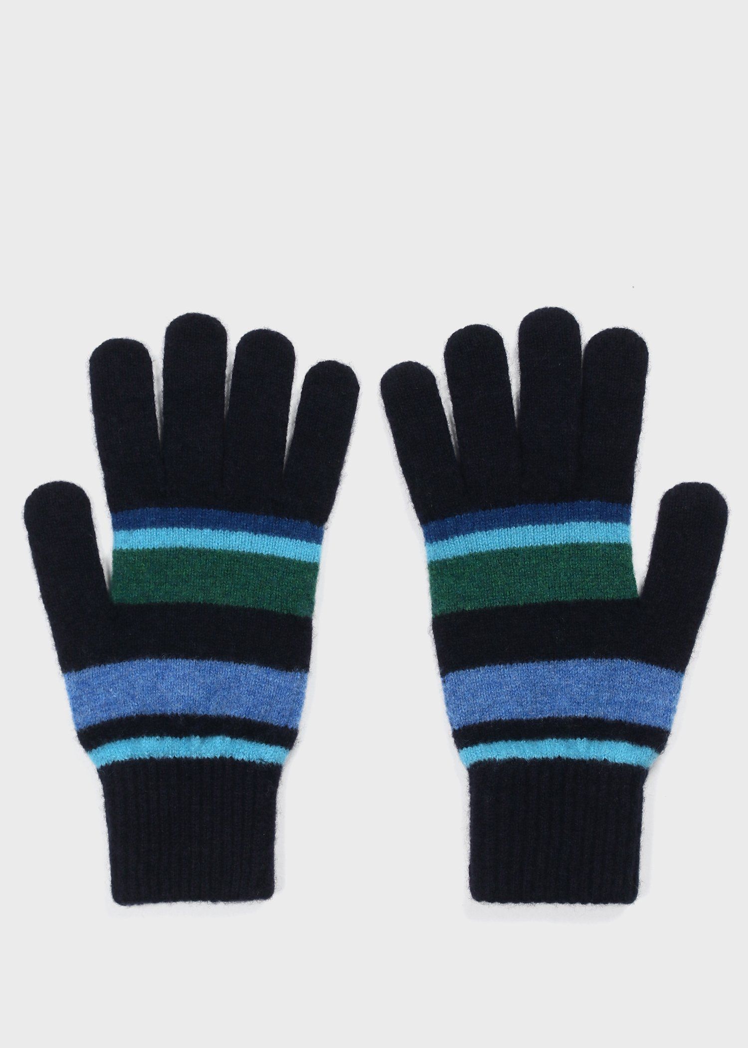 カラフルボーダー ニット グローブ