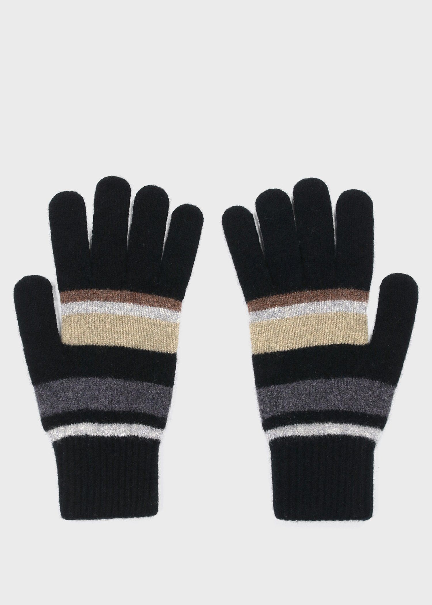カラフルボーダー ニット グローブ