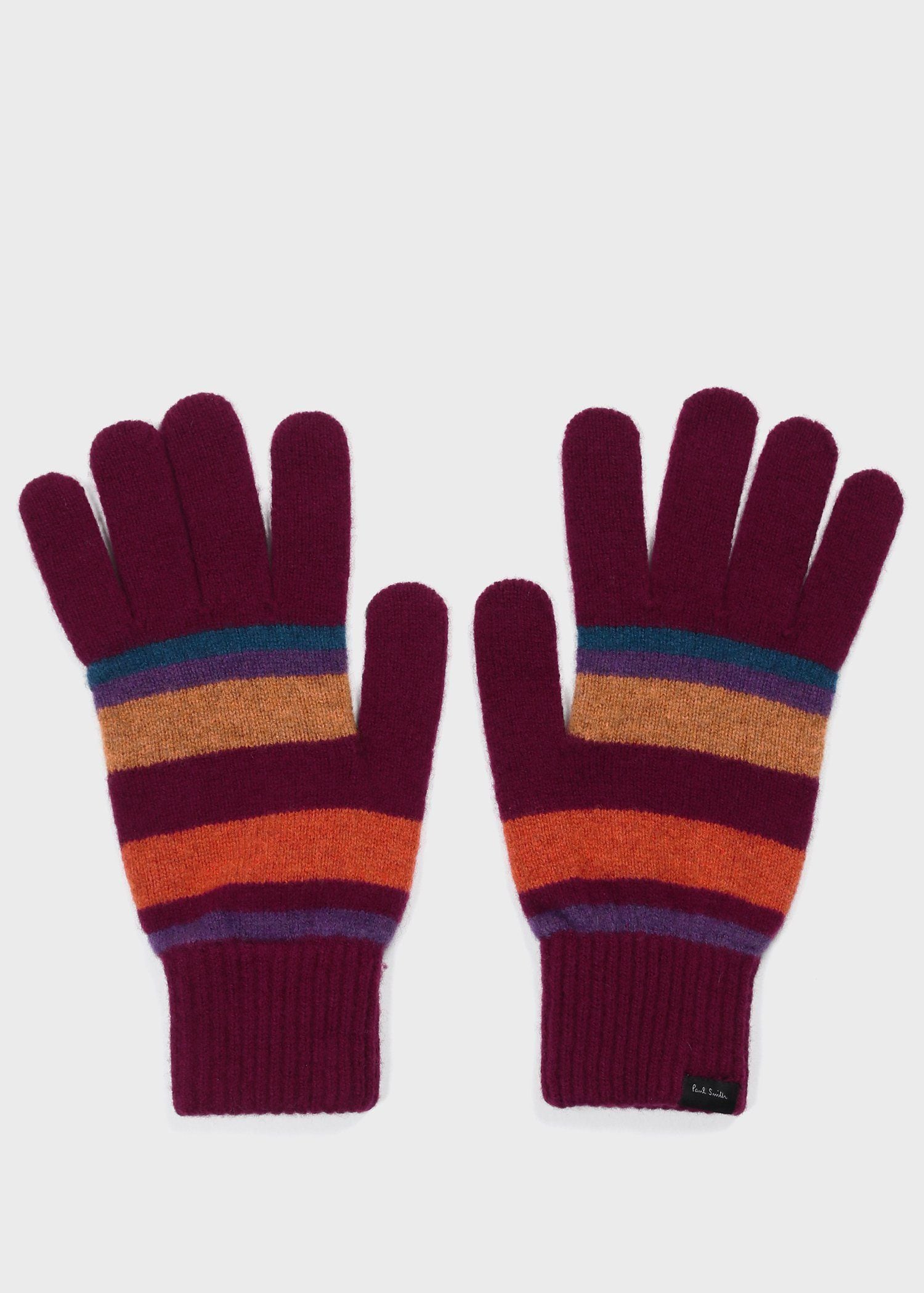 カラフルボーダー ニット グローブ