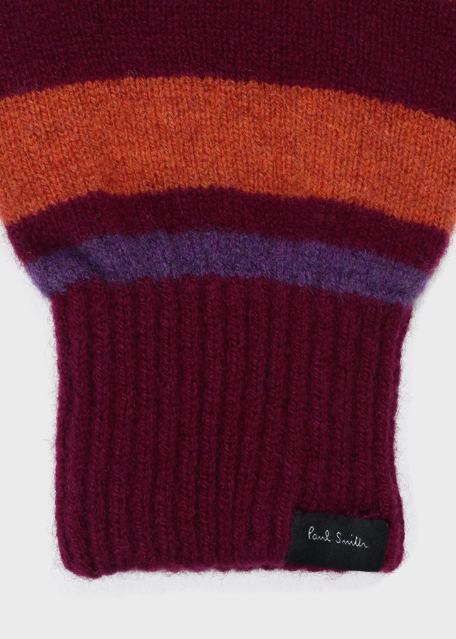 カラフルボーダー ニット グローブ