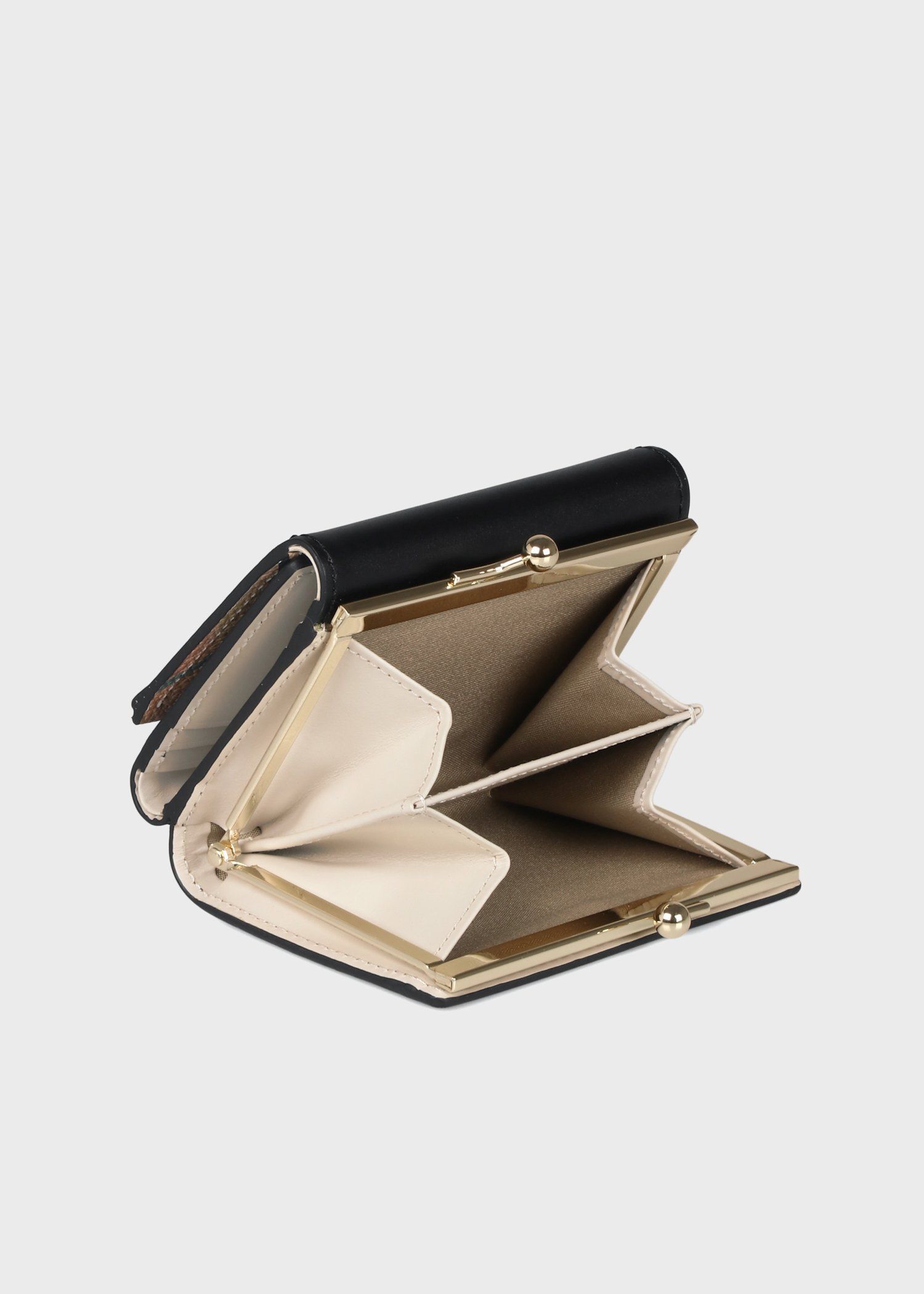 Newスワールトリム がま口3つ折り財布