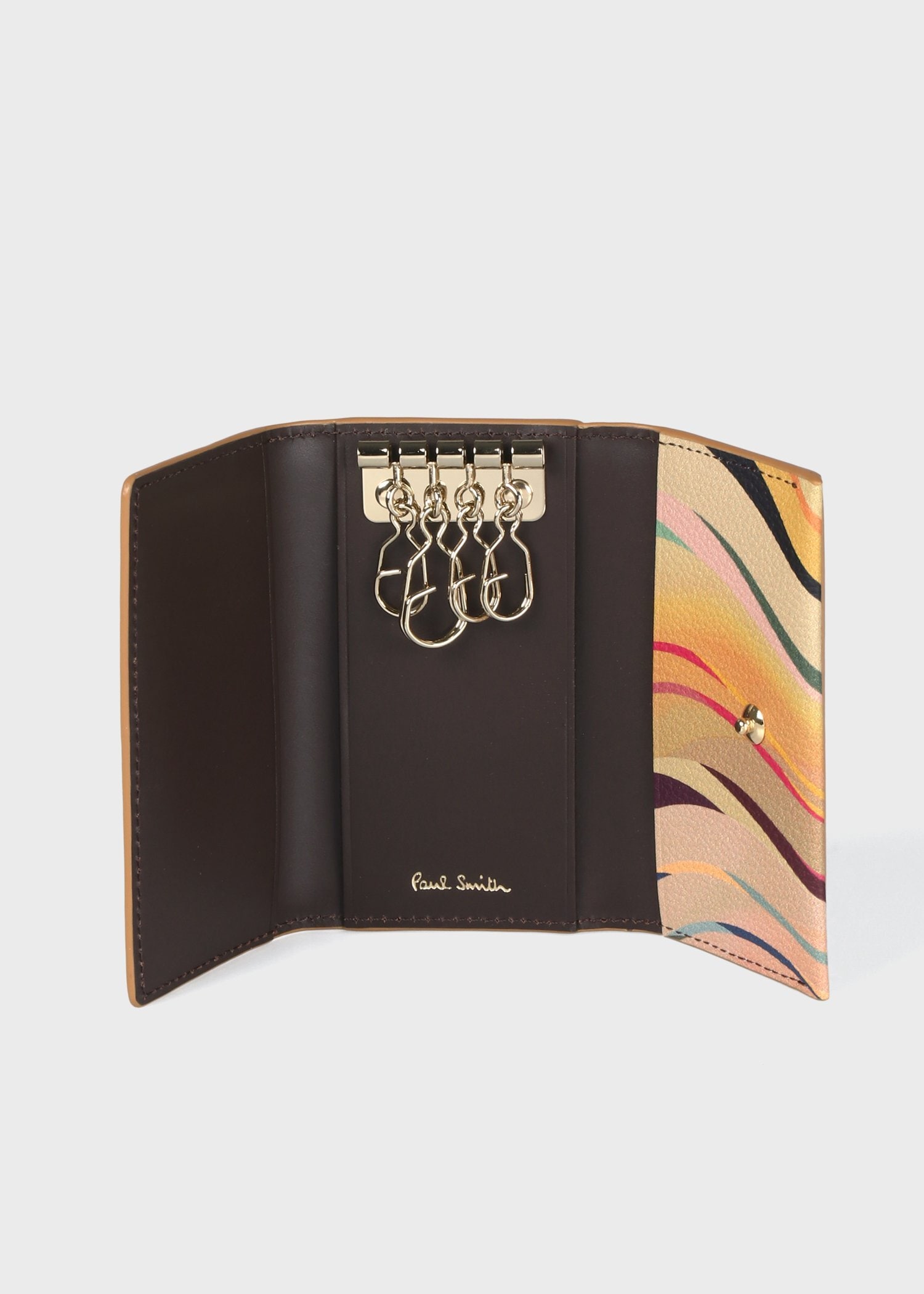 Newスワールトリム キーケース（ベージュ） ｜ポール・スミス