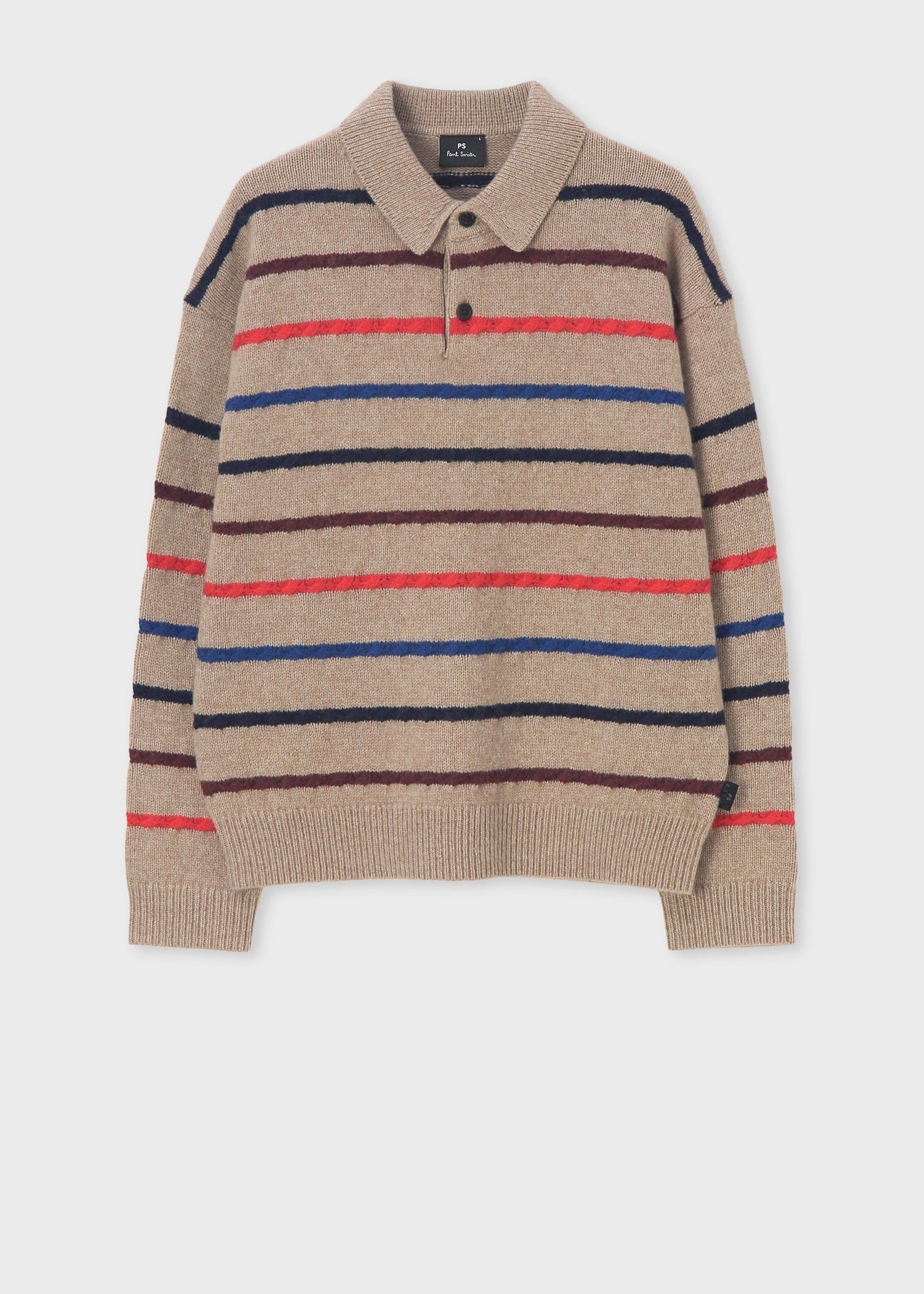 マルチカラーボーダー ニットポロ