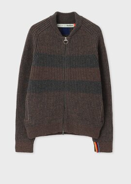 Paul Smith Loves Barbour ニットボンバーカーディガン（ダーク