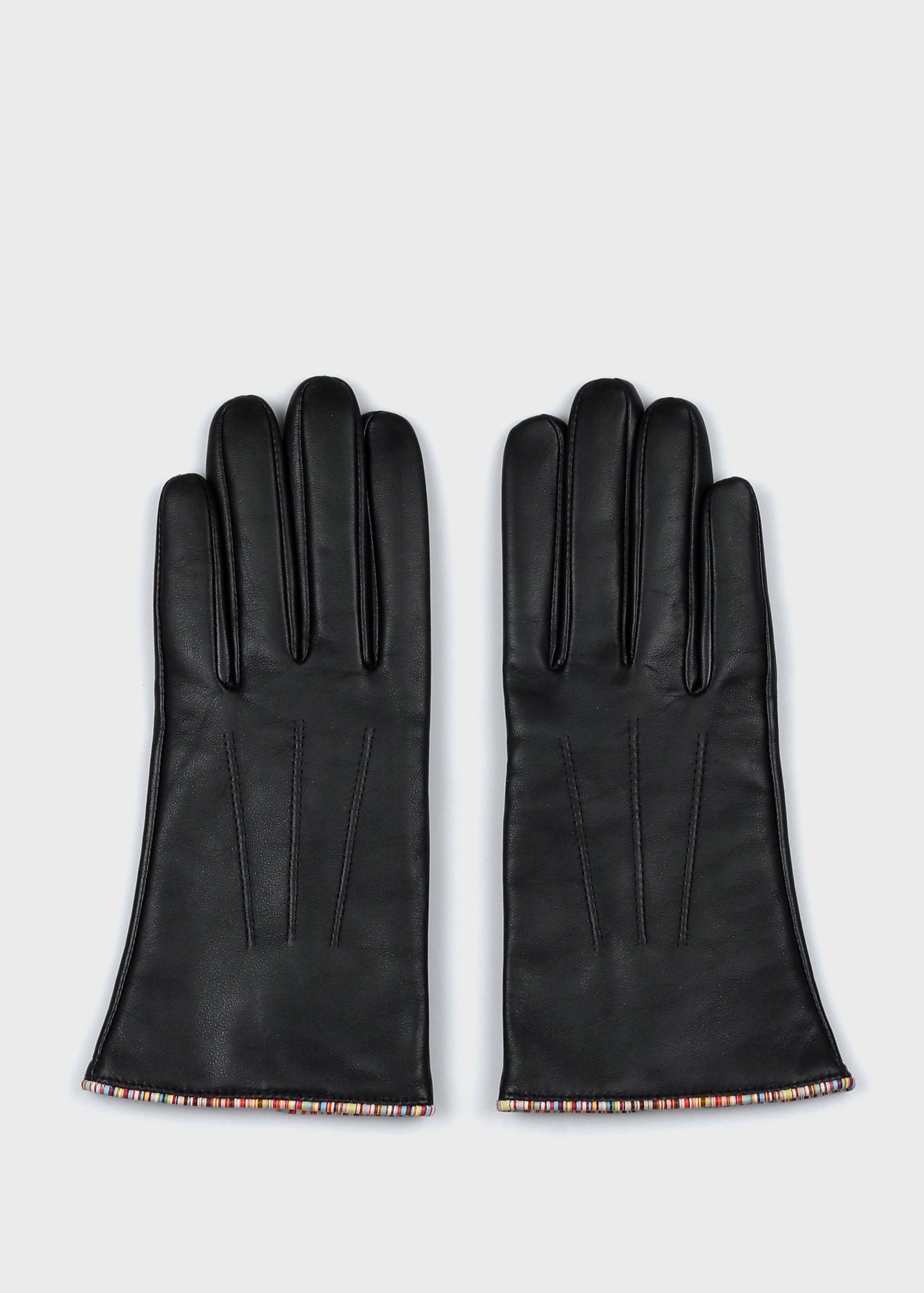ウィメンズ シグネチャーストライプ パイピング グローブ ｜ポール・スミス