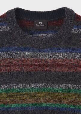 マルチストライプ モヘヤブレンドニット ｜ポール・スミス