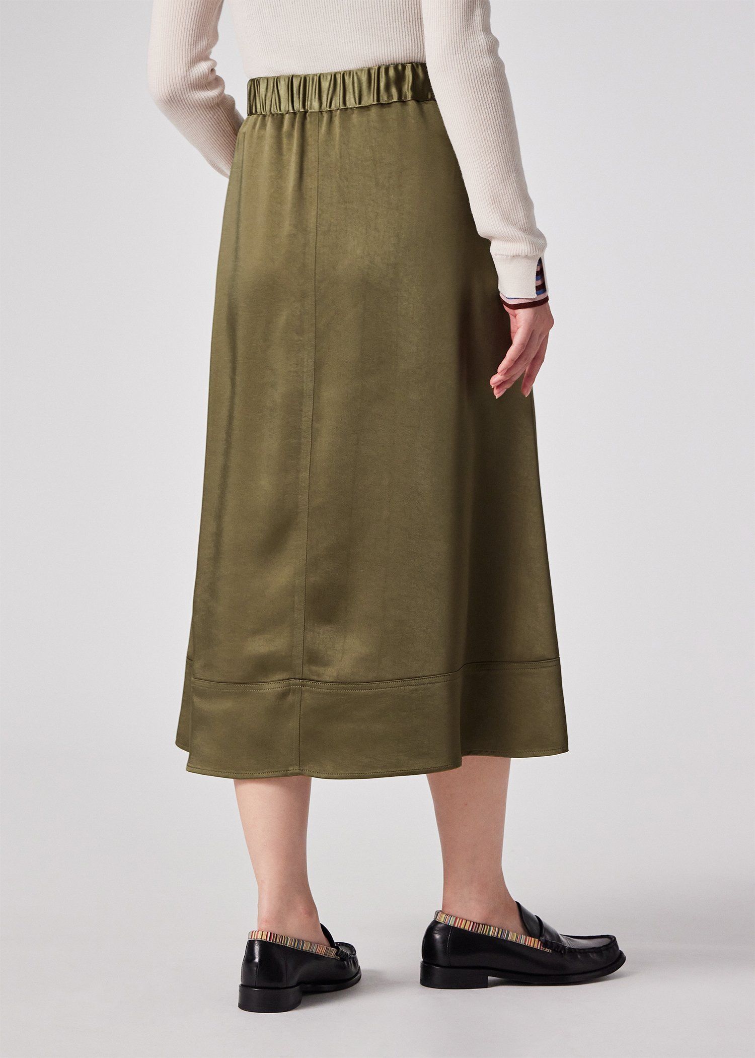 ウィメンズ サテン ミリタリー スカート